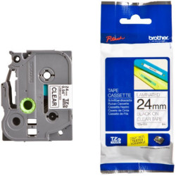 Brother TZe-151 Sort tekst på klar tape lamineret 24mm