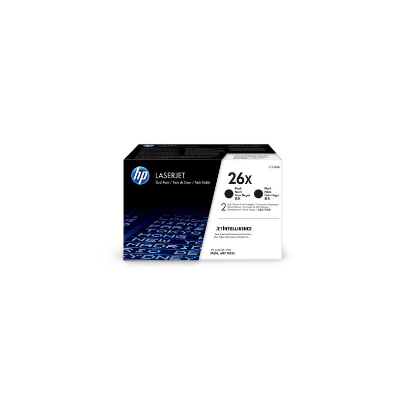 LaserJet 26X sort toner dualpack