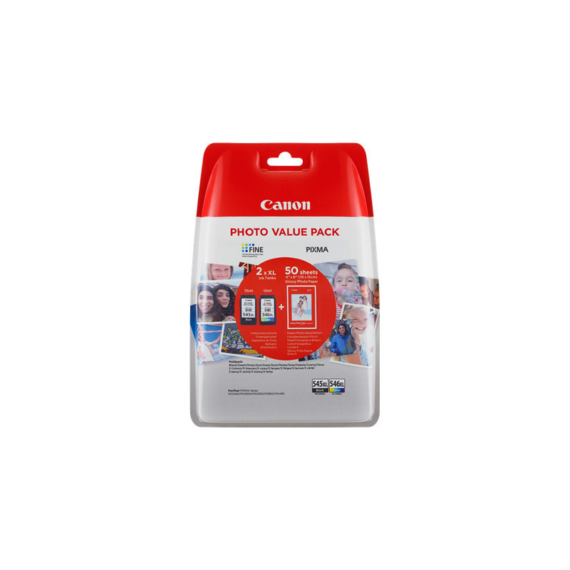 PG-545-CL-546XL værdipakke blæk og fotopapir