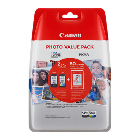 PG-545-CL-546XL værdipakke blæk og fotopapir