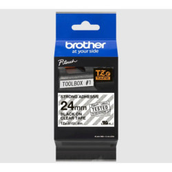 Brother TZe-S151 24mm som TZ151 og ekstra stærkt klæbende