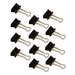 Foldback klemmer 12 stk. 19mm sorte. Wedo 6421419