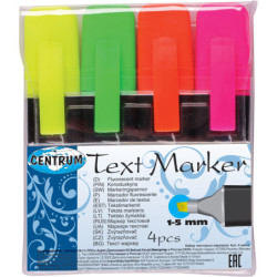 Overstregningspen 1-5mm. Etui med 4 farver