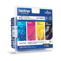 Original Brother LC-1100HYV Værdi pakke Høj kap. 4 blækpatroner