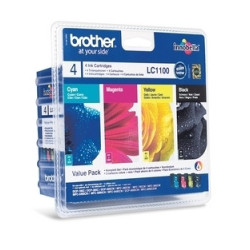 Original Brother LC-1100V Værdi pakke 4 blækpatroner