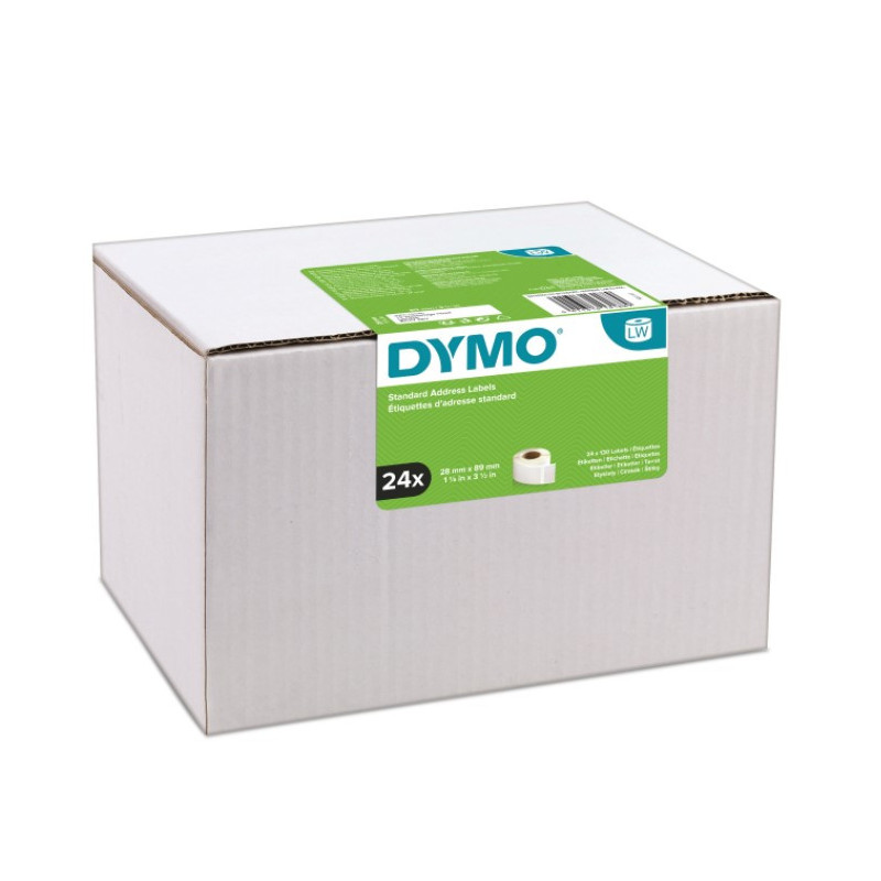 DYMO 99010 x 12 stk. adr. etiket 28x89 mm DYMO 99010 x 12 stk. adr. etiket 28x89 mm