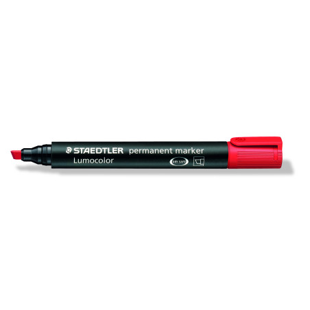 Marker Lumocolor Perm skrå 2-5mm rød