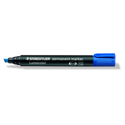 Marker Lumocolor Perm skrå 2-5mm blå