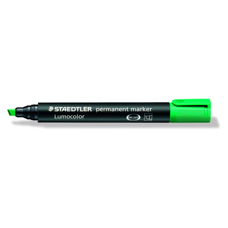 Marker Lumocolor Perm skrå 2-5mm grøn