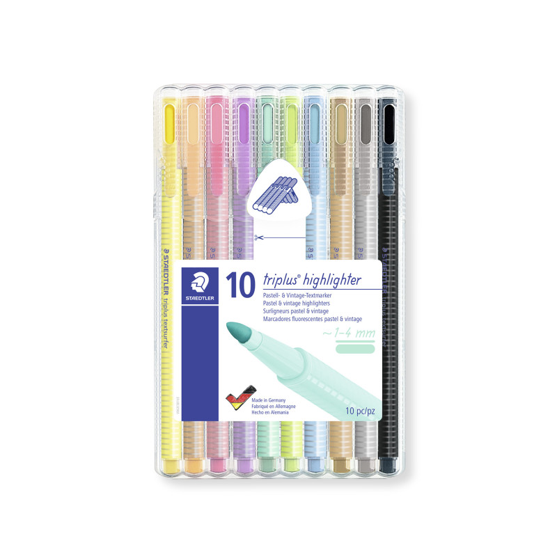 Overstregningspenne 10 pastelfarver Overstregningspenne 10 pastelfarver