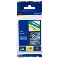 TZe-PR935 12mm x 8m tape hvid på sølv