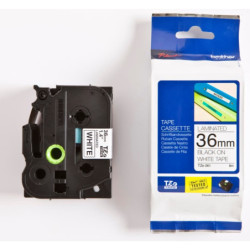 Brother TZe-261 Sort tekst på hvid tape lamineret 36mm (Udsalg)
