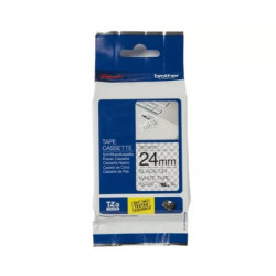 TZe tape 24mmx8m safety sort-hvid