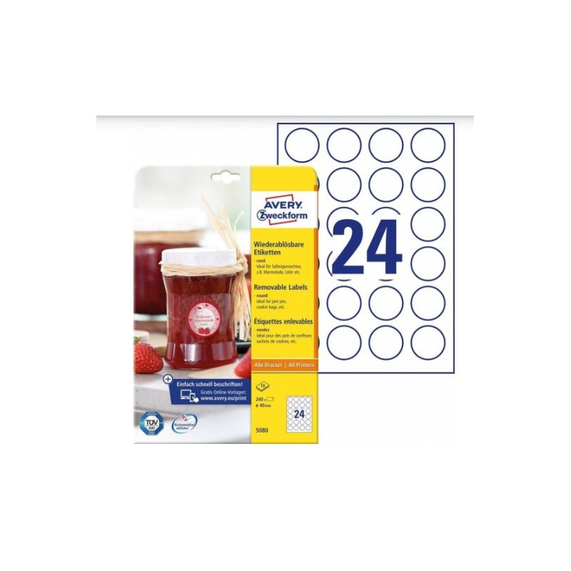 Avery 5080 Runde etiketter