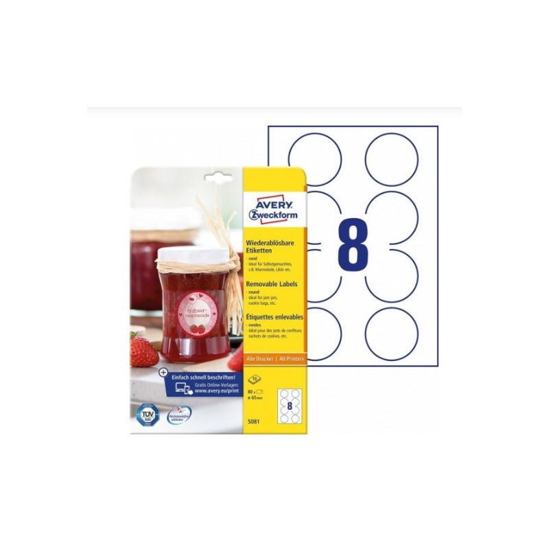 Avery 5081 Runde etiketter