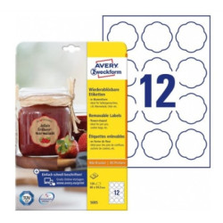 Avery 5085 Flower shaped labels