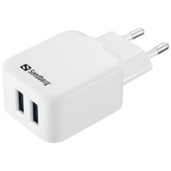 AC oplader Dual USB 2A EU