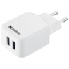 AC oplader Dual USB 2A EU