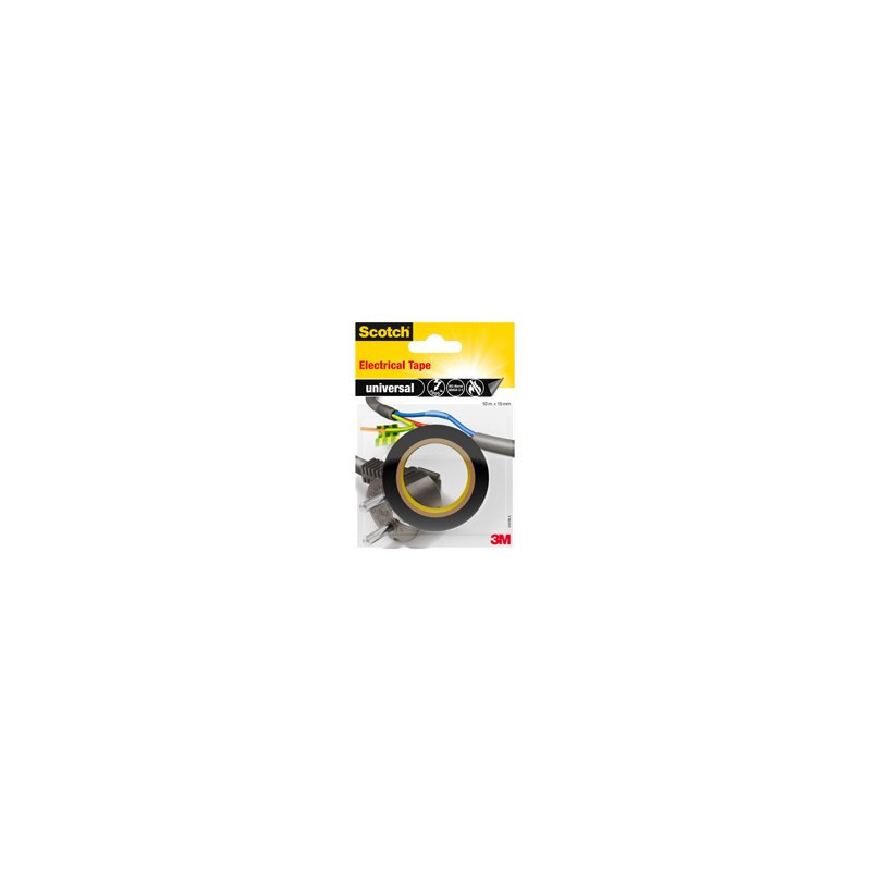 Elektriker tape 15mmx10m sort