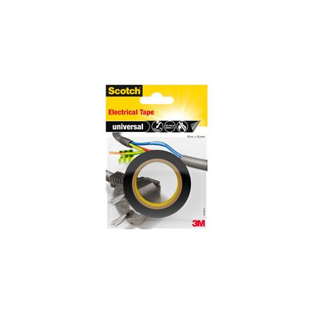 Elektriker tape 15mmx10m sort