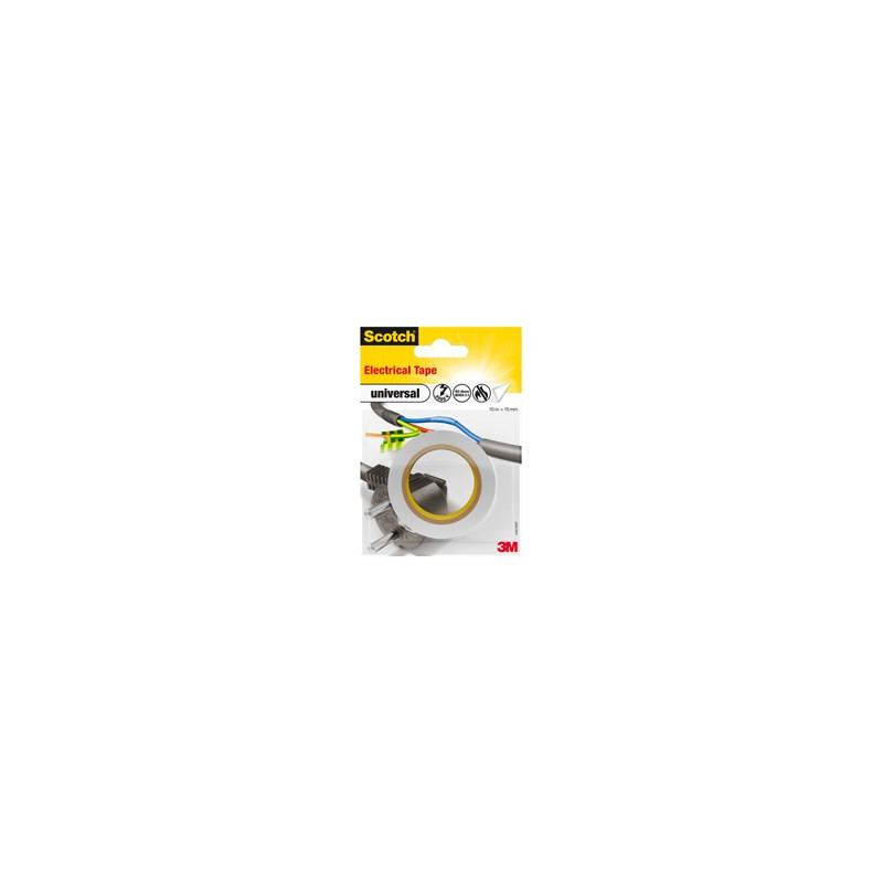 Elektriker tape 15mmx10m hvid