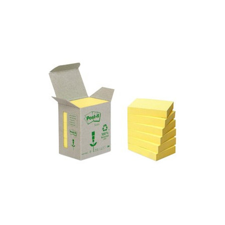 Post-it Notes 38x51 recycled gul (6)
