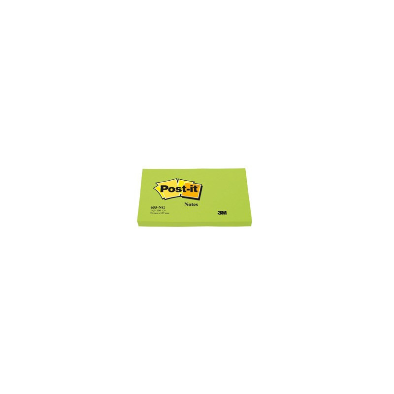 Post-it Notes 76x127 neon grøn Post-it Notes 76x127 neon grøn