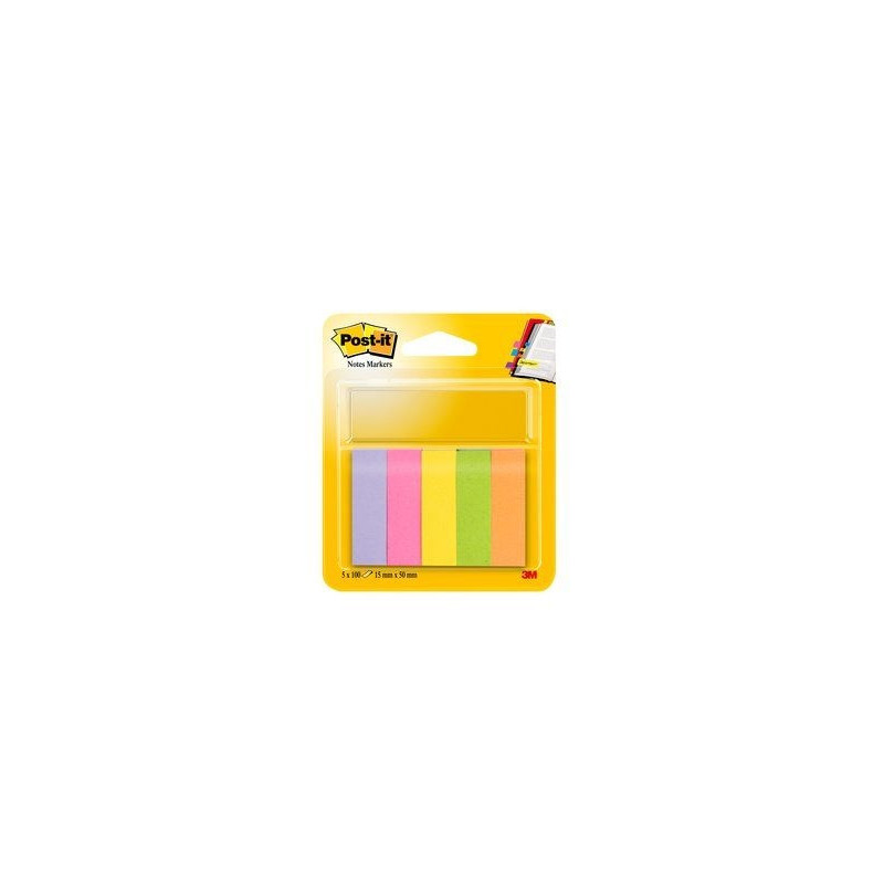 Post-it Indexfaner 15x50 papir ass. neon (5)