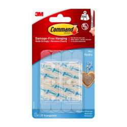 Command gennemsigtige minikroge 6stk og 8 strips