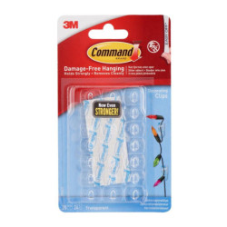 Command gennemsigtige dekorationsclips med strips