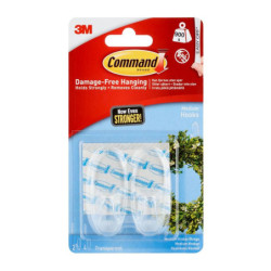 Command gennemsigtige mellemstore kroge med strips