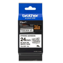 Brother TZe-S251 Sort på hvid