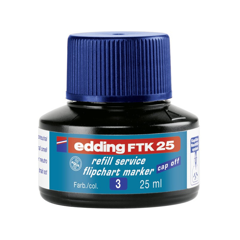 Edding FTK25-3 blå refill blæk til flipchart markers