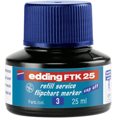Edding FTK25-3 blå refill blæk til flipchart markers
