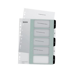 Register printbar PP A4+ 1-5 hvid-sort
