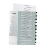 Register printbar PP A4+ 1-20 hvid-sort