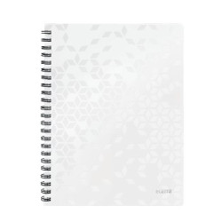 Notesblok WOW PP A4 lin. 80ark m-hul hvid