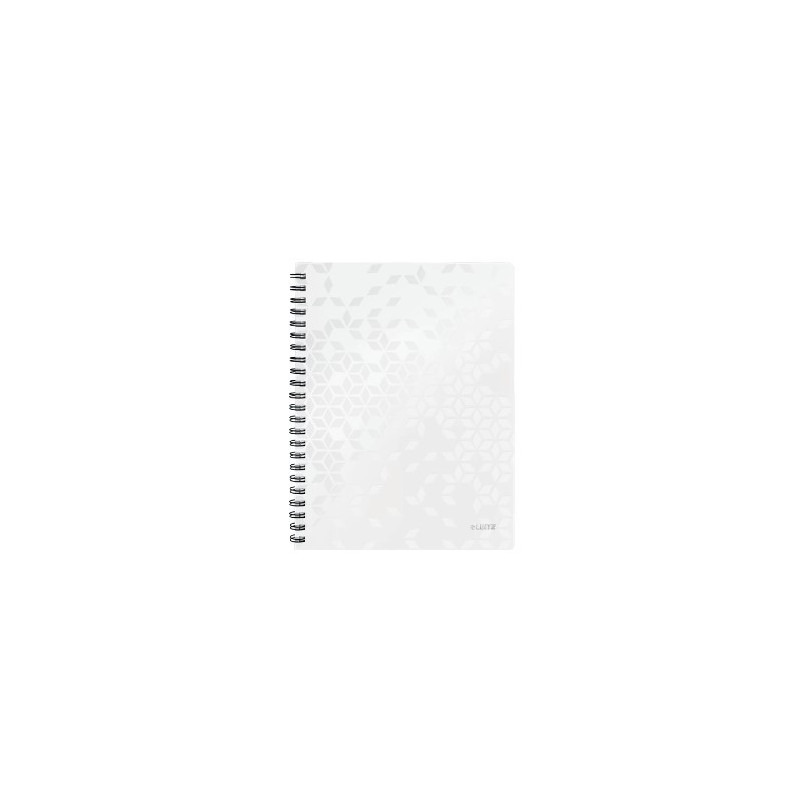 Notesblok WOW PP A4 lin. 80ark m-hul hvid