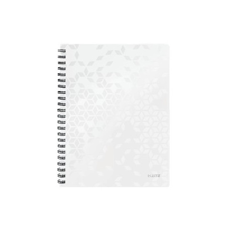 Notesblok WOW PP A4 lin. 80ark m-hul hvid