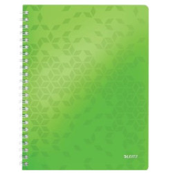 Notesblok WOW PP A4 lin. 80ark m-hul grøn