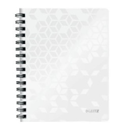 Notesblok WOW PP A5 lin. 80ark m-hul hvid