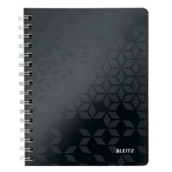 Notesblok WOW PP A5 lin. 80ark m-hul sort