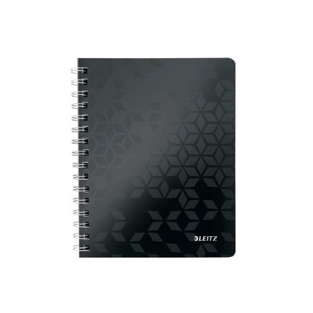 Notesblok WOW PP A5 lin. 80ark m-hul sort