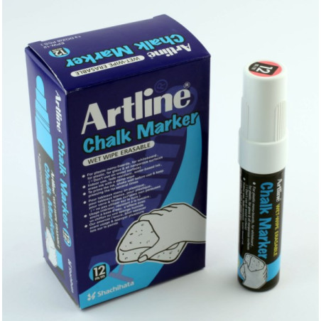 Chalk Marker 12.0mm spids hvid