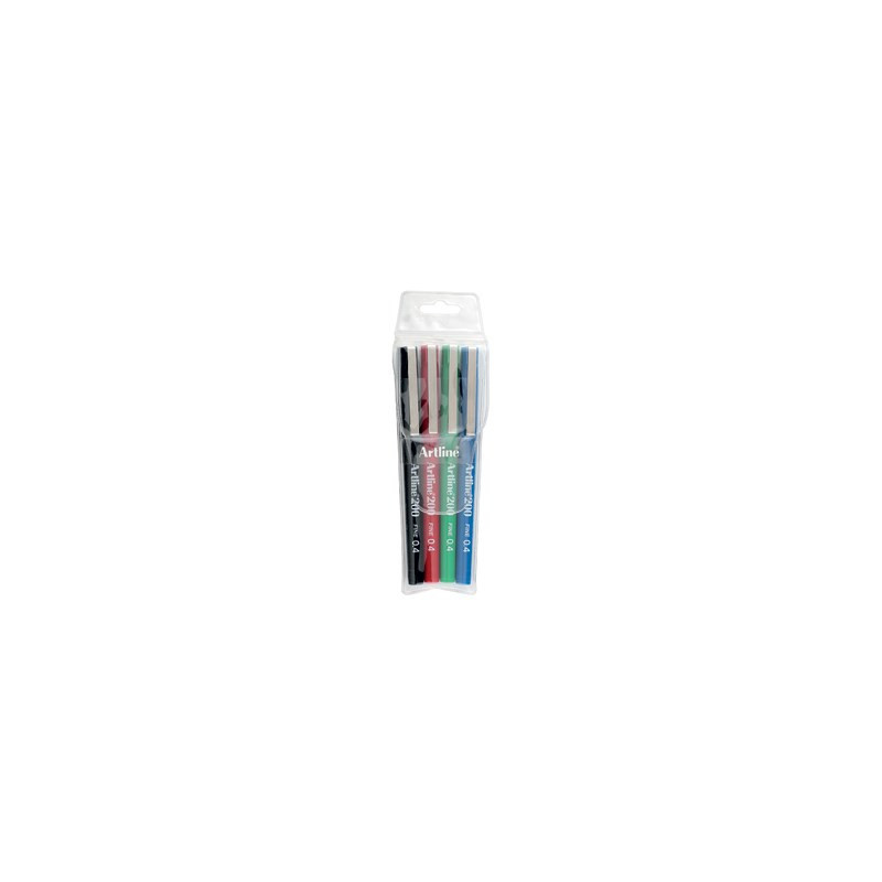 Fineliner 200 Fine 0.4 4-sæt