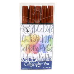 Supreme Calligraphy Pen 5-set sepia