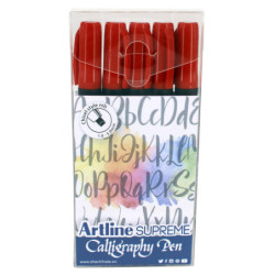 Supreme Calligraphy Pen 5-set red