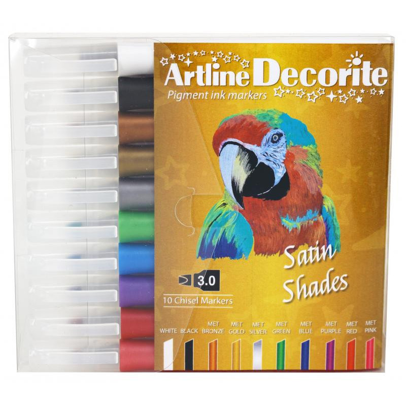 Decorite Flat metallic 10-sæt