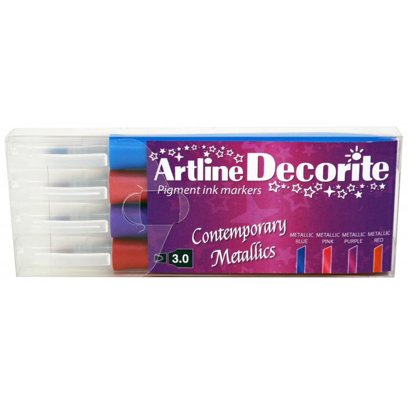 Decorite Flat metallic 4-sæt Decorite Flat metallic 4-sæt