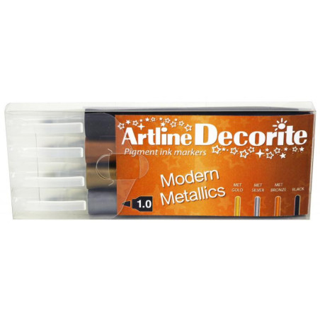 Decorite bullet Modern metallic 4-sæt